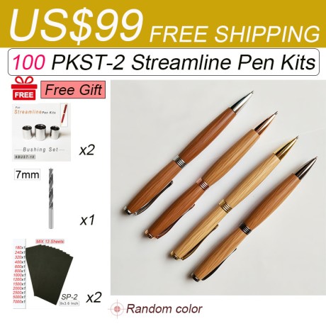 100 PKST-2 Streamline Pen Kits Free Shipping 