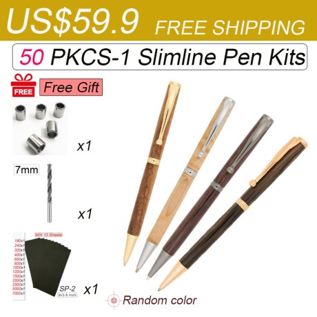 50 PKCS-1 Slimline Pen Kits Free Shipping 