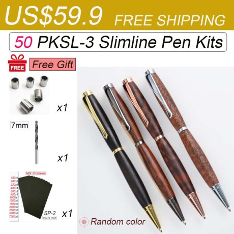 50 PKSL-3 Slimline Pen Kits Free Shipping 