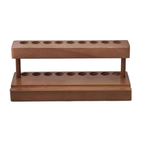 Solid Walnut Pen Display Stand with 9 Slots and Cell Phone Holder - Walnut
