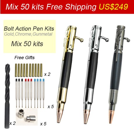 Mix 50 PKBA-1 Pen Kits  Free Shipping