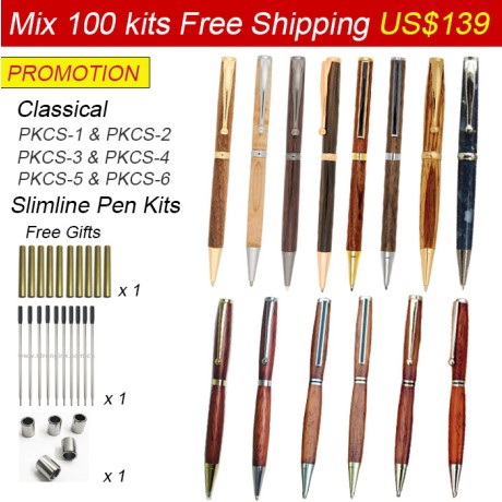 Mix100 PKCS Series Pen Kits Free Shipping