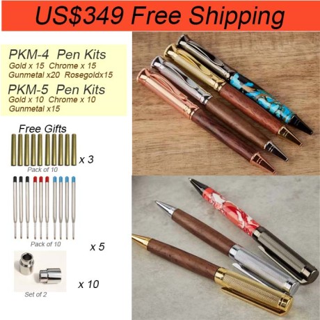 Mix 100 PKM-4 & PKM-5 Pen Kits US$299 Free Shipping