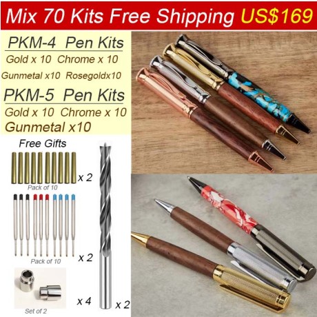 Mix 70 PKM-4 & PKM-5 Pen Kits US$169 Free Shipping