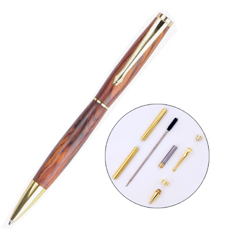 PKSL-2 Series Slimline & Streamline Twist Pen Kit - Slimline pen kits/Gold 