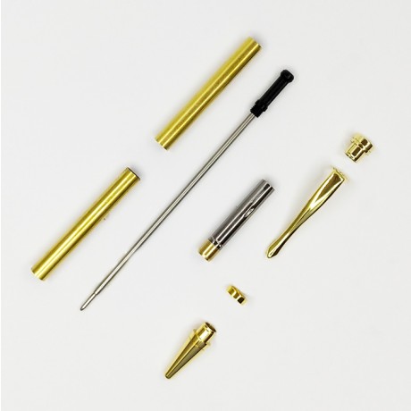 PKSL-3 Series Slimline & Streamline Twist Pen Kit - Slimline pen kits/Gold 