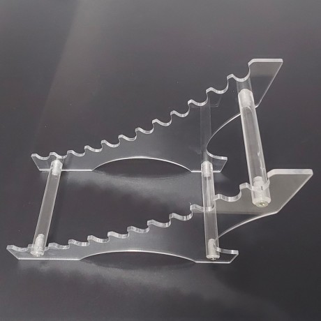 PS12 - 1 Supporti / vetrine per penne in acrilico di alta gamma a forma di scala - Per 12 penne
