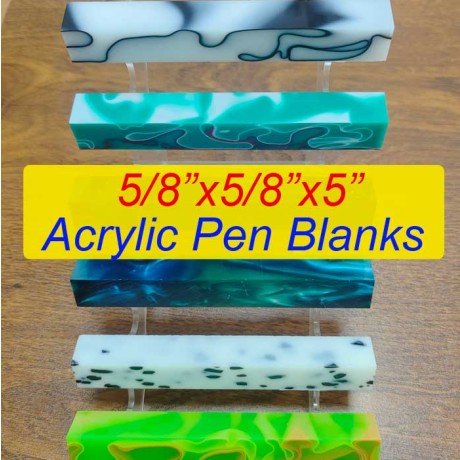 5/8“x5”Square End Acrylic Pen Blanks - S112
