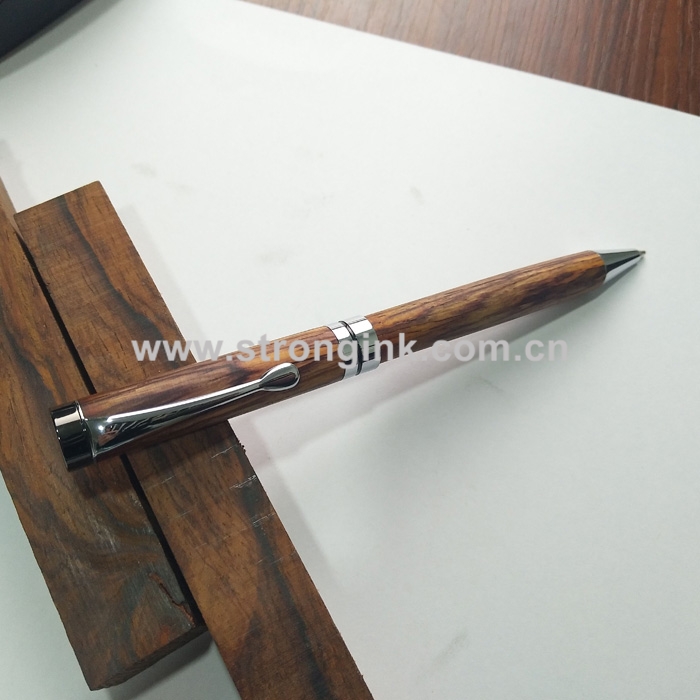 PKM-1-CH Twist Ballpoint pen Kits For Turning Chromed Color with Gunmetal Top Cap