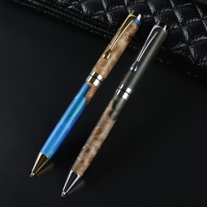 PKM-1 Twist Ballpoint pen kit Gold  Chrome  Finish with Gunmetal Topcap