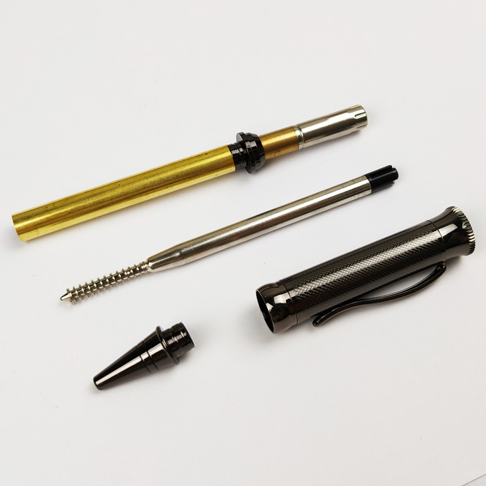 PKM-4 Gun Metal Rosegold Ballpoint Twist Pen Turning Kits