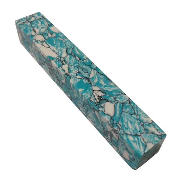 PBT-28 Turquoise Stone 3/4"x3/4"x5" Pen Blank