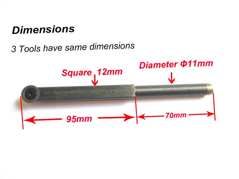 TTK-3-S Short-length Type Replaceable Heat Treated Woodturning Tool Kits