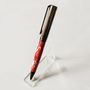 PKM-5-GM  Gun Metal Solid Clip New Style Twist Type Ballpoint Pen Kits