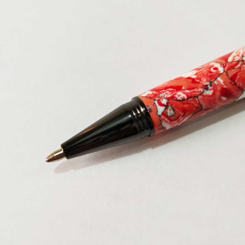 PKM-5-GM  Gun Metal Solid Clip New Style Twist Type Ballpoint Pen Kits