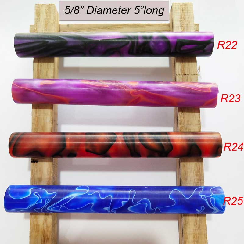5/8“x5”Round End Acrylic Pen Blanks