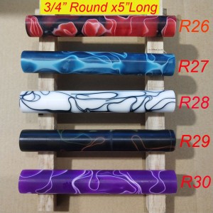 3/4“x5”Round End Acrylic Pen Blanks