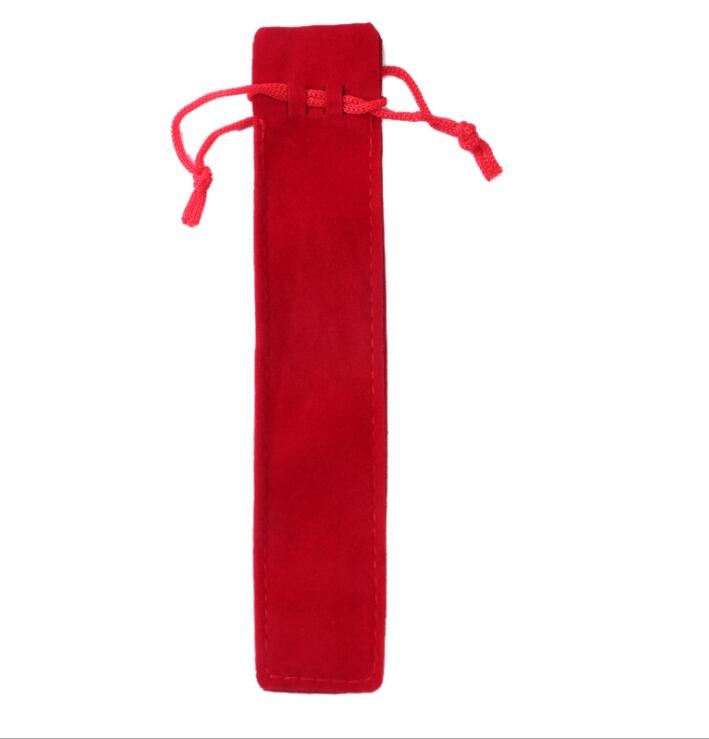 PCHV-1 Pack of 10 Red Velvet Pen Drawstring Pouch