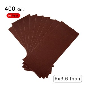 10 Pack Cloth Backed Long lasting Aluminum oxide Coated Abrasive Cloth Dry/ Wet 9 x 3.6 Inch