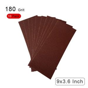 10 Pack Cloth Backed Long lasting Aluminum oxide Coated Abrasive Cloth Dry/ Wet 9 x 3.6 Inch