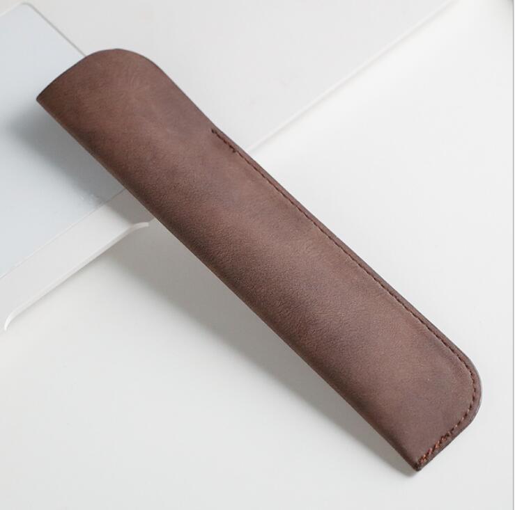 PCHLE-1 High End Quality PU Leather Portable Pen Bag (New）-Coffee