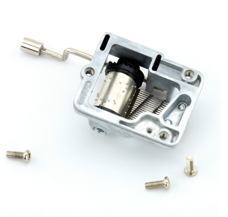 Handcrank Mechanical Mini DIY 18 Tones Music Box Movement Toy Gift Craft