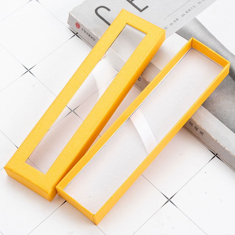 PBPA-7 Multicolor Clear Window  Rigid Paper Pen Boxes