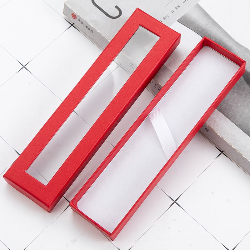 PBPA-7 Multicolor Clear Window  Rigid Paper Pen Boxes