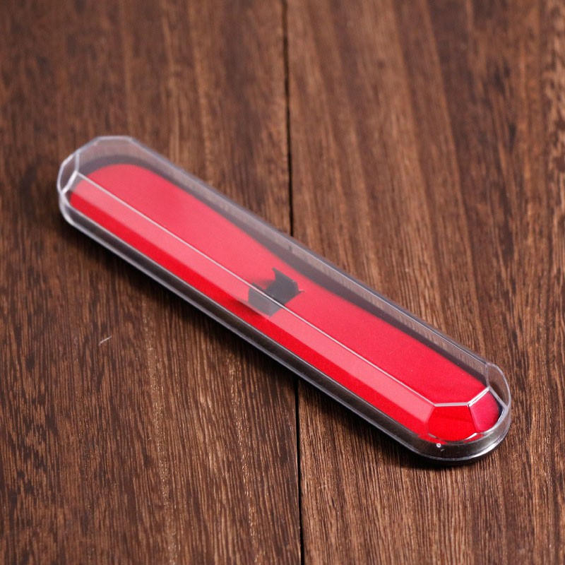 Multi-Rhombus Red Black base Clear Cover Pen Box