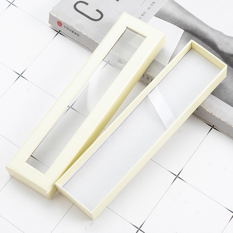 PBPA-7 Multicolor Clear Window  Rigid Paper Pen Boxes