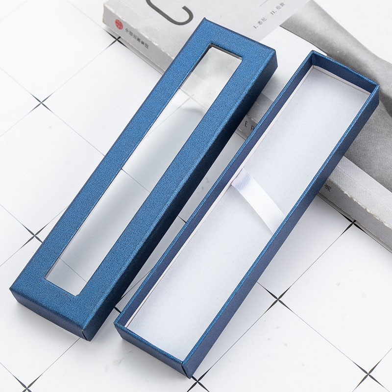 PBPA-7 Multicolor Clear Window  Rigid Paper Pen Boxes