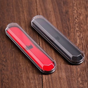 PBP-6 Multi-Rhombus Red Black base Clear Cover Pen Box
