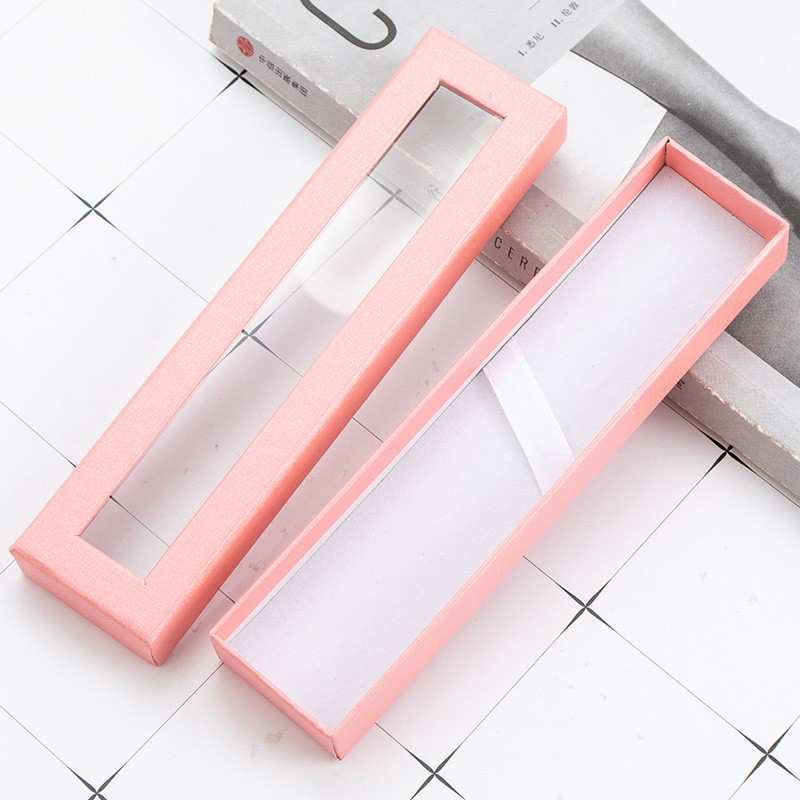 PBPA-7 Multicolor Clear Window  Rigid Paper Pen Boxes