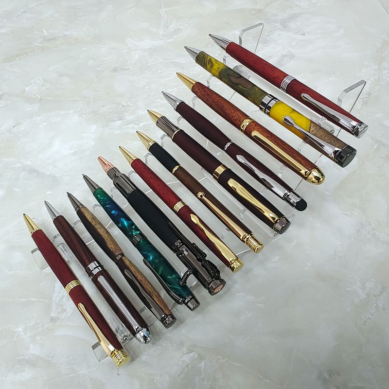 PS12-1 Acrylic High-end Stairway pen stands / displays - For 12 pens