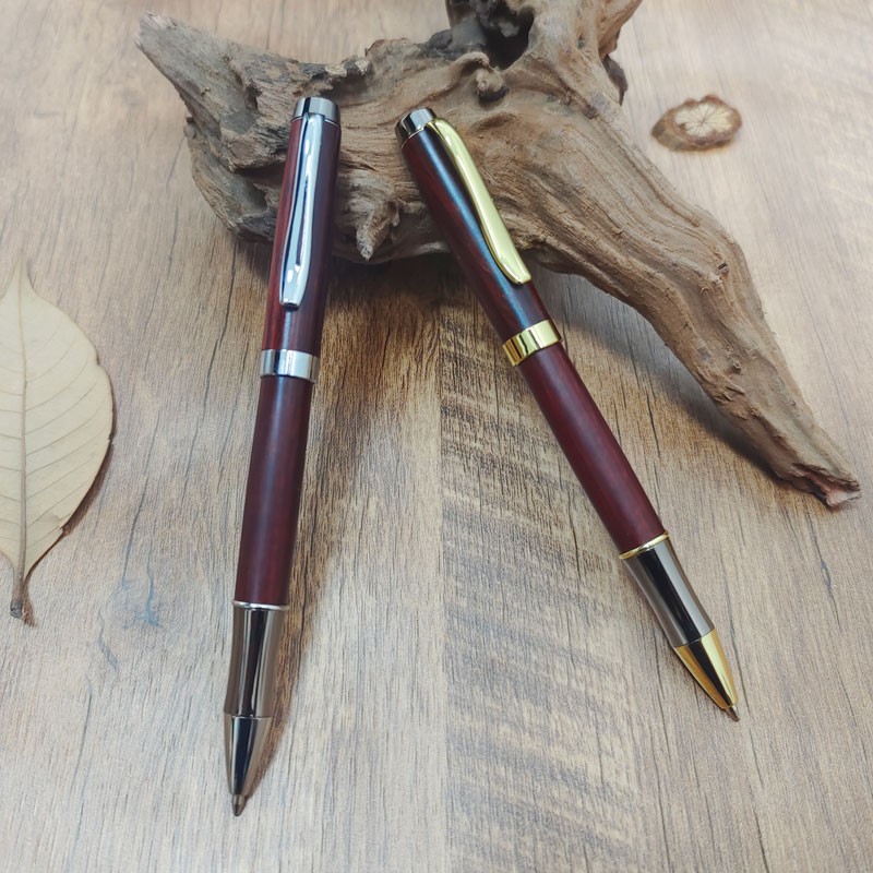 PKM-3 Gold Chrome Plating With Gunmetal Top Cap Twist Pen Kit