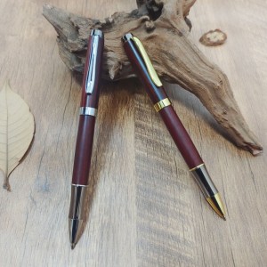 PKM-3 Gold Chrome Plating With Gunmetal Top Cap Twist Pen Kit