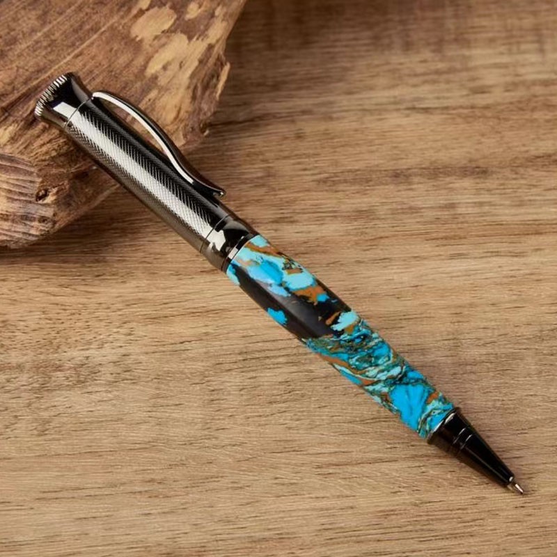 PKM-4 Gun Metal Rosegold Ballpoint Twist Pen Turning Kits
