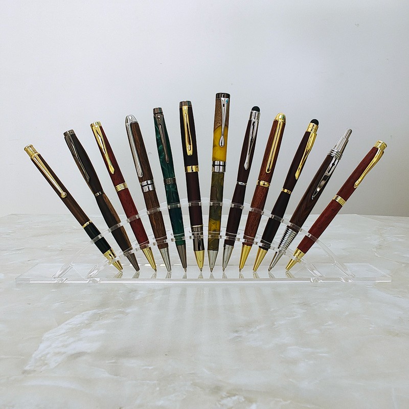 PS12-2 Acrylic High-end Double-deck Arch Bridge Pen Stands / Displays - For 12 pens