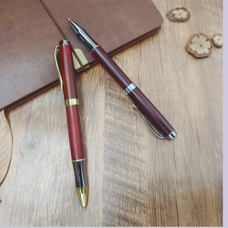 PKM-3 Gold Chrome Plating With Gunmetal Top Cap Twist Pen Kit