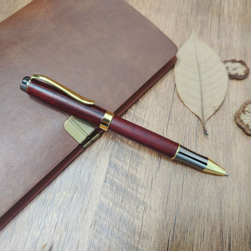 PKM-3 Gold Chrome Plating With Gunmetal Top Cap Twist Pen Kit