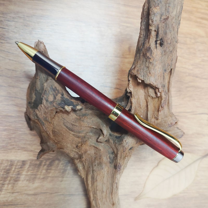 PKM-3 Gold Chrome Plating With Gunmetal Top Cap Twist Pen Kit