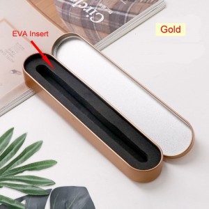 PBTP-1 Promotion Tinplate Pen Box EVA Insert in Gold Color