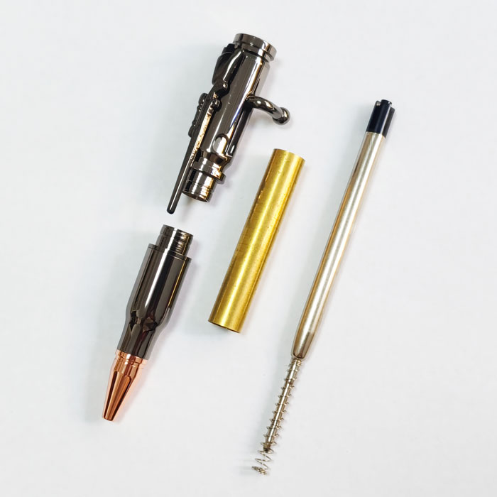 Bolt Action Pen Kits - Gunmetal Finish