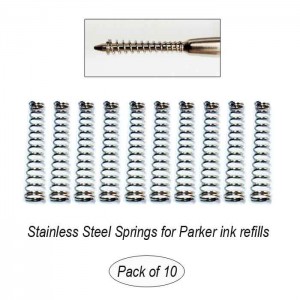 Pack of 10 Stainless steel Springs for Parker ink refills