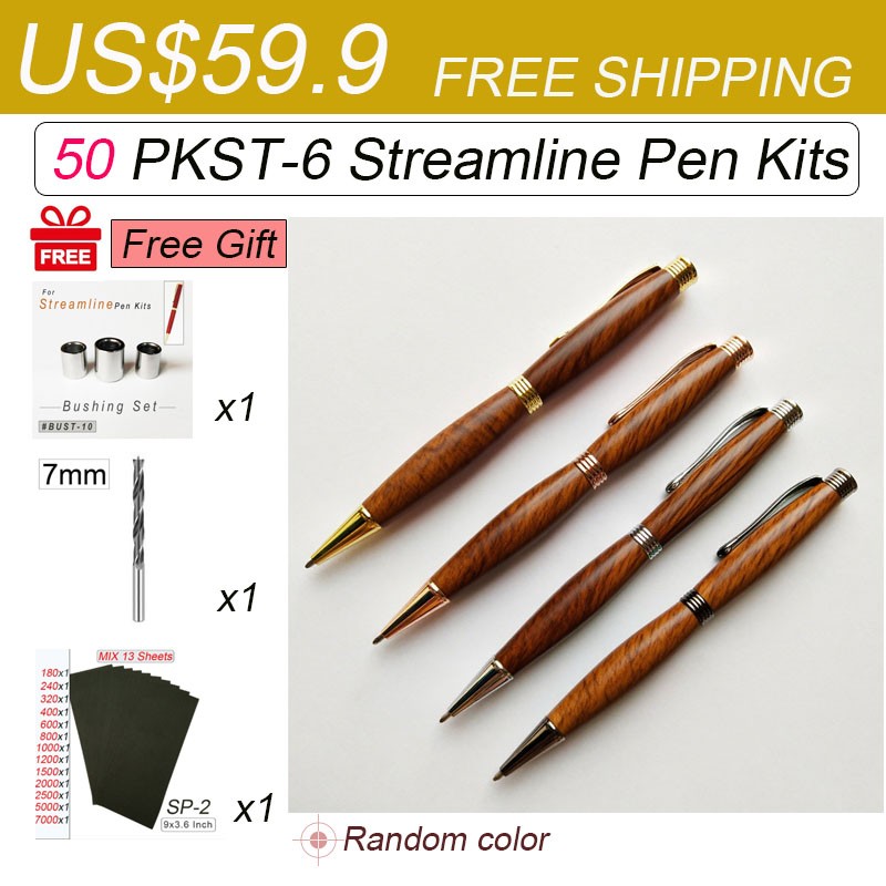 50 PKST-6 Streamline Pen Kits Free Shipping