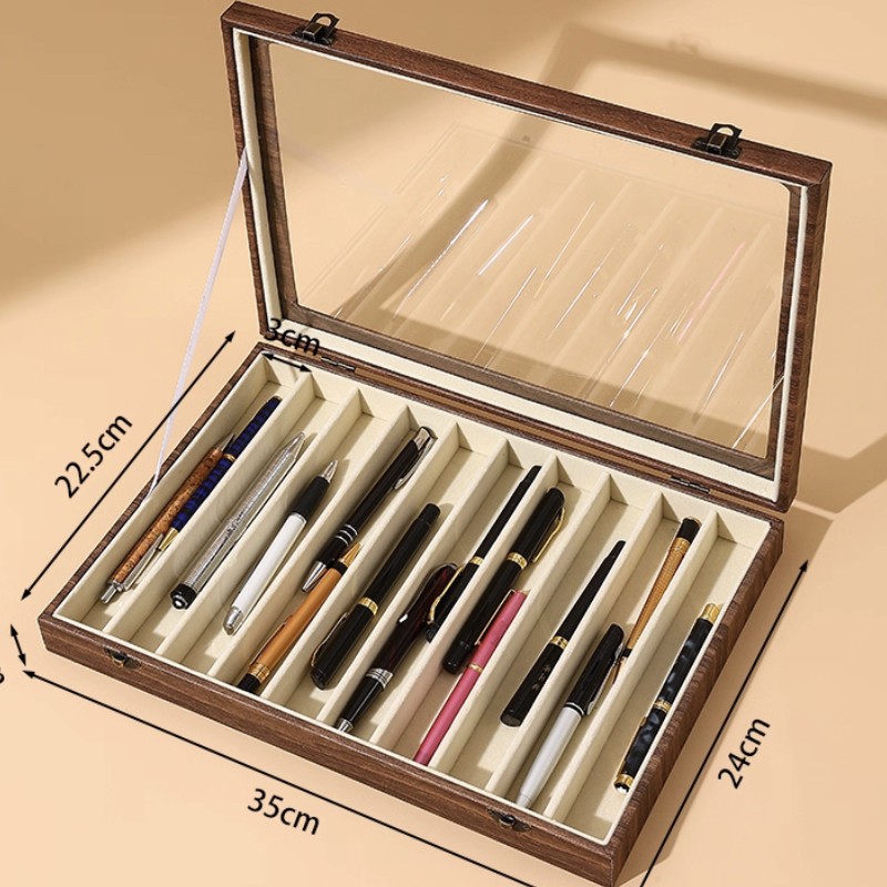 PS10-2 Classic Fountain Pen Collector's Box - Holds 10 Pens