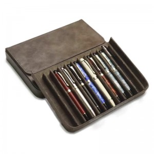 PSB12-7 Genuine Leather Pen Storage Case