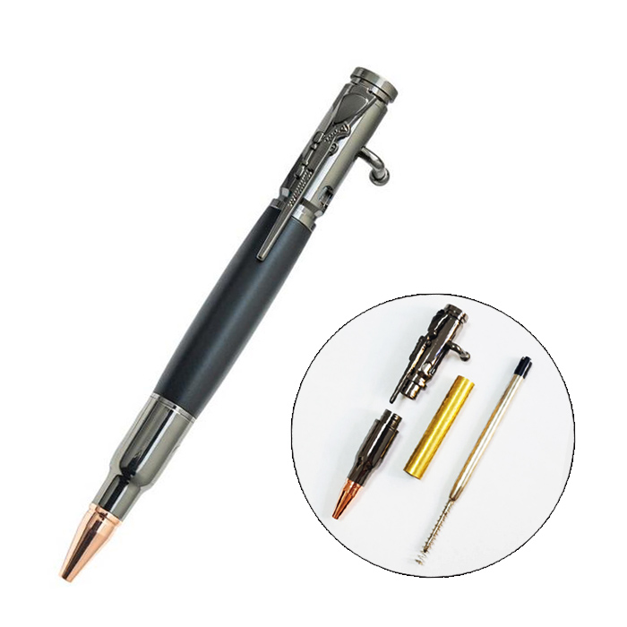 Bolt Action Pen Kits - Gunmetal Finish