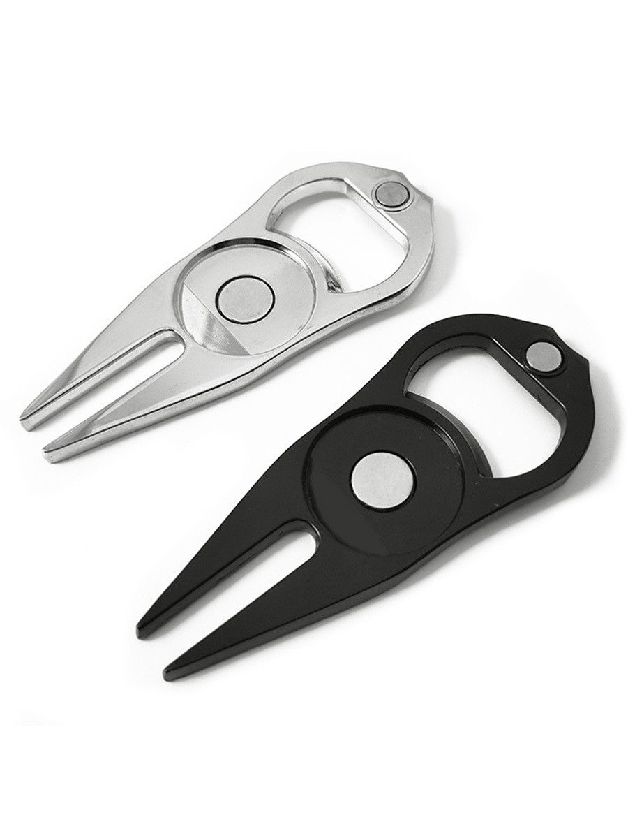 Zinc alloy Blank Divot Tool with Ball Marker and Bottle Opener Function