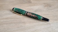 Churchill fountain pen - homemade pinecone & resin blank - carnauba wax finish